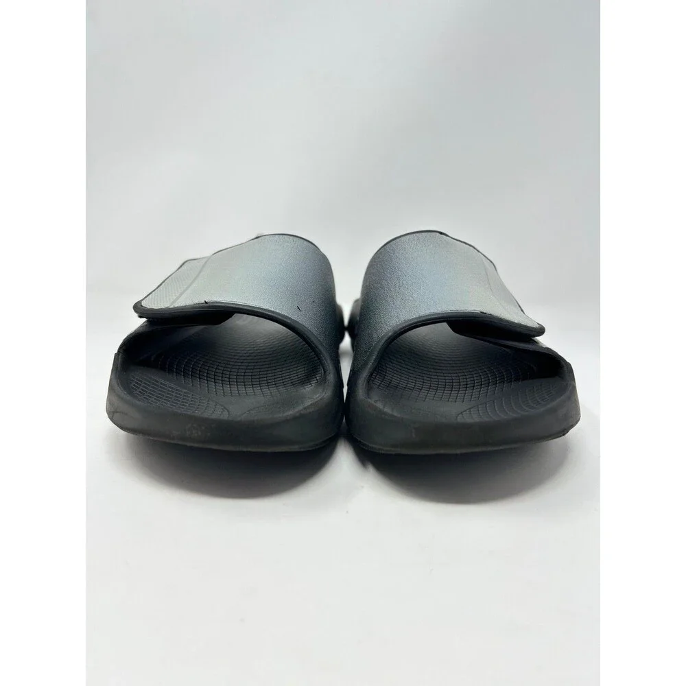 OOFOS OOahh sport slide sandals size M5 W7 EU38 black gray recovery shoes